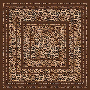 Écharpe à imprimé numérique motif léopard animal sauvage 70*70cm en polyester satiné, carrée, pour femmes, utilisation toutes saisons, tendance - Product Image 1