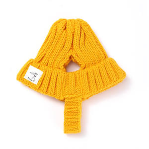 Chapeau d'hiver chaud en laine épaisse côtelée à oreilles ouvertes pour chiens et chats, idéal pour les lévriers italiens et les whippets - Product Image 6