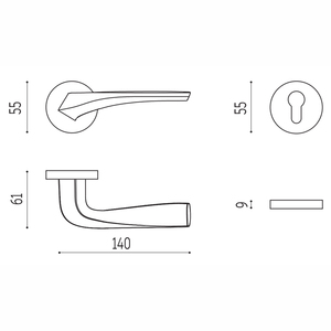 Cao Cấp Kiến Trúc Phần Cứng Đánh Bóng Brass Rắn Đồng Lever Door Handle Đối Với Villa House - Product Image 4
