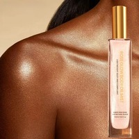 HKH Maquillaje Personalizado de Alta Calidad, Spray Corporal Líquido Dorado Brillante, Iluminador, Vitamina C, Hidratante, Aceite Corporal Seco, OEM ODM