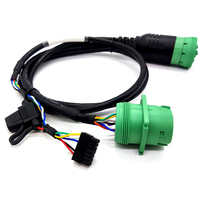 كابل Y من نوع J1939 Type2 إلى مقبس J1939 و43025-1400 ذو 14 سنًا مع حامل فيوز، واجهة OBD2 لقارئ الأكواد HD16-9-1939S-P080