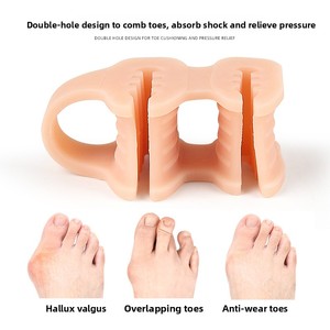 Sandales et tongs à séparateur d'orteils, avec clip pour orteil en extérieur et orteils superposés, en SEBS, pour soins des pieds - Product Image 3
