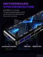 Contrôleur ARGB 2-en-1 professionnel en stock pour ventilateurs de PC gaming, hub de contrôle de ventilateurs RGB à changement de couleur pour refroidissement de PC