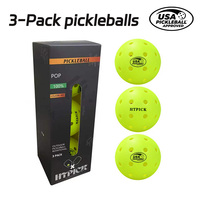 Lot de 3 boîtes de balles de pickleball rotomoulées à 40 trous, approuvées USAPA, avec finition mate pour compétition professionnelle en extérieur