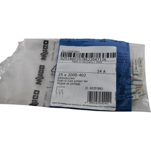 Barra de Conexión de 2 Vías <span class=keywords><strong>2000</strong></span> <span class=keywords><strong>402</strong></span> S, 14A, Gris, para PLC, Paquete de 16 Unidades, en Stock, Envío por DHL/UPS - Product Image 1