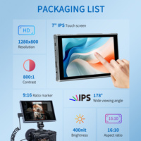 FEELWORLD FW759 PRO Monitor de cámara IPS con pantalla táctil de 7 pulgadas 1280x800 HDMI 1,4 Entrada AV OEM Directo de fábrica