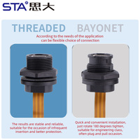 Conector Circular Impermeable Tipo-C/USB-A, Montaje en Panel, Conector Hembra, Cable de Instalación Frontal, Conector Macho, Cable Plano FPC