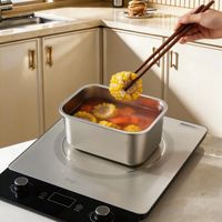 Boîte de conservation alimentaire en acier inoxydable 304 avec couvercle hermétique sous vide, empilable, boîte à bento étanche, boîte à lunch, préparation des repas