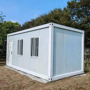 Maisons modulaires préfabriquées en acier, conteneurs plats 10ft 20ft 40ft, portables, démontables, design moderne, bureau, école, salle - Product Image 4