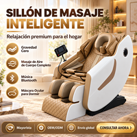 Fauteuil de massage intelligent avec rail SL, zéro gravité, commande vocale, compression d'air, étirement thaïlandais, rouleaux pour les pieds
