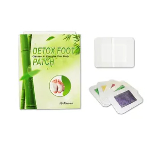 Aceto di Bambù Kinoki Zona Del Piede Del Detox Patch Personalizzato Zenzero Assenzio Organico Rilievi Del Piede