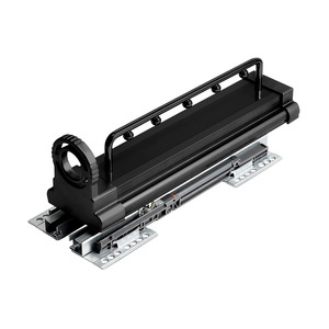 Barra telescópica doble para ropa, montada en la pared, negra, ahorradora de espacio, organizador moderno de ropa para armario, accesorios de ferretería. - Product Image 1