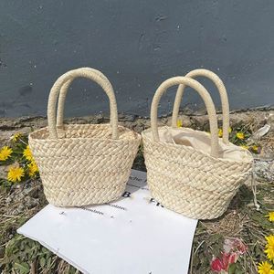 Wholesale Cute Girl Beachwear Natural Corn Straw <b>Mini</b> Handbag Small Fashion Beach Bag - Product Image 1