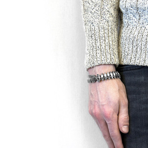 Bracciale a catena Delta Anchor Maxi in argento - Product Image 1