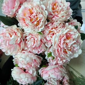 K-0095 Bán Sỉ Nhân Tạo-Hoa Mô Phỏng Nhân Tạo Lá Và Hoa Bảo Quản Mẫu Đơn Lụa Duy Nhất Thân Cây Hoa Mẫu Đơn Màu Hồng - Product Image 2