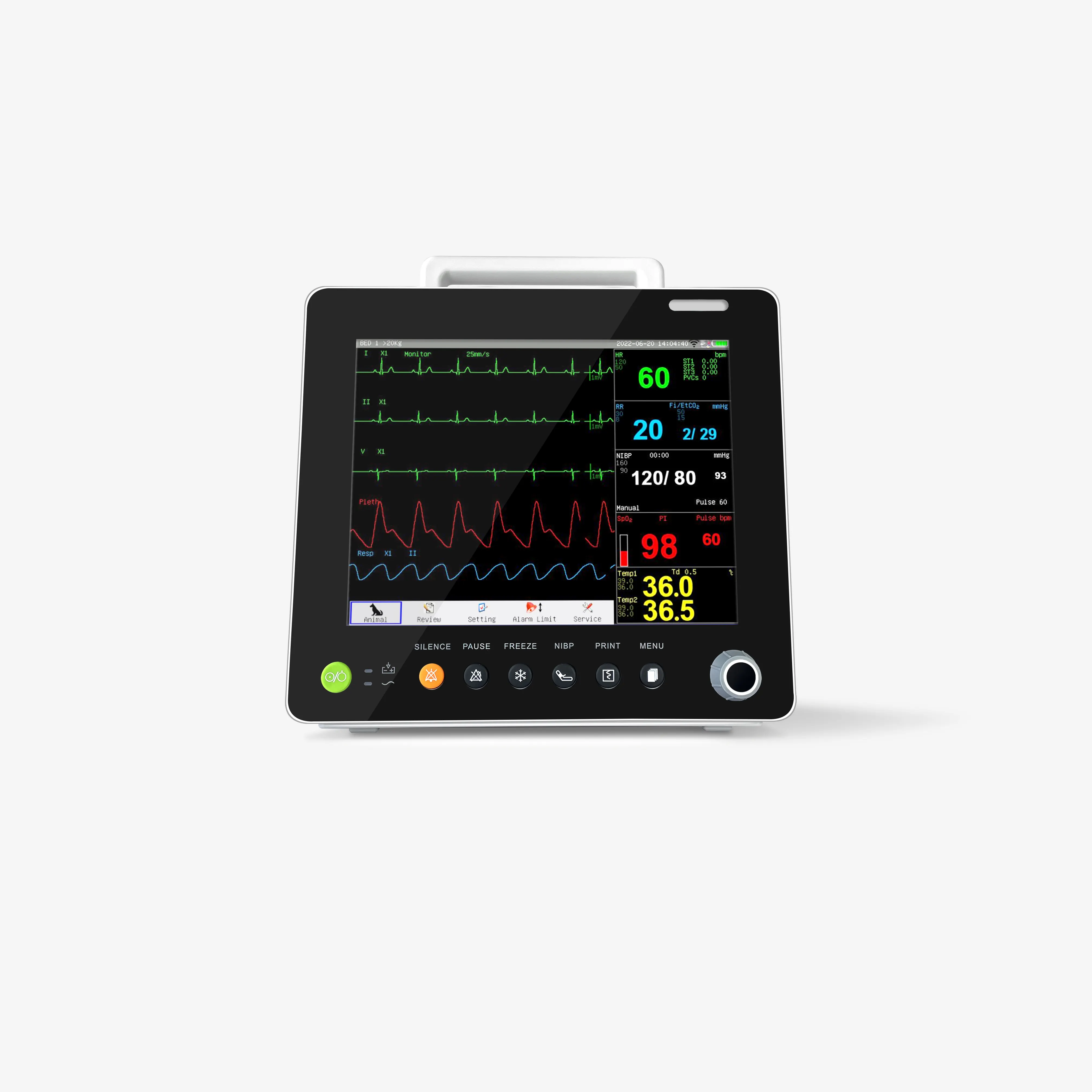Brand New Diagnosis & Injection ICU Monitor For Hospital Veterinary Patients With Thin Touch Screen And Cage, 220V