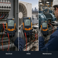 Multimeter Digital TRMS Profesional 600V AC/DC Penguji Tegangan dengan Pengukuran Suhu Tipe K untuk Inspeksi Listrik