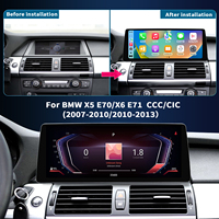 Écran QLED ultra-fin de 12,3 pouces 2400x900 Android 14 pour BMW X5 E70 X6 E71 avec CarPlay sans fil et Android Auto, conserve l'amplificateur d'origine