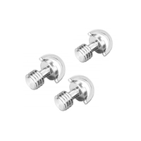 Vis de fixation pour appareil photo OEM à tête cylindrique avec anneau en D, vis de trépied à dégagement rapide en acier inoxydable 1/4 pouce pour fixation de caméra DSLR ou caméra espion