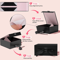 Boîte cadeau magnétique personnalisée en carton de luxe, grande et pliable, avec poignée, pour cadeaux d'anniversaire, de mariage, de Noël
