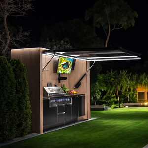 Cocina Móvil Exterior de Acero Inoxidable 304 con Encimera <span class=keywords><strong>Central</strong></span> Independiente - Casa Móvil para Fiestas BBQ - Product Image 3