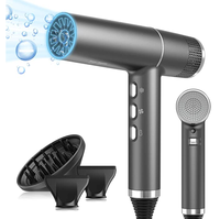 Sèche-cheveux électrique professionnel 1850W haute vitesse avec moteur BLDC, concentrateur ionique, buse légère 268g, usage domestique rapide