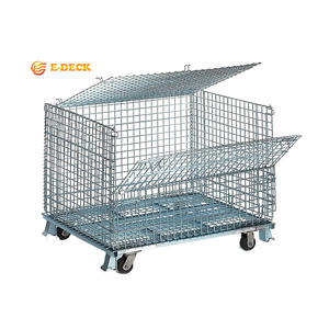 Grande Gabbia in Rete Metallica Pieghevole e Resistente con 4 Ruote - Product Image 1