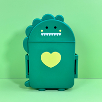 Boîte à lunch rectangulaire pour enfants avec fourchette et cuillère, réutilisable, en plastique durable, anti-fuite, idéale pour les voyages, grande taille pour tout-petits