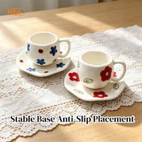 Tasse à café en céramique esthétique à motifs variés, petite tasse à lait pour la cuisine domestique