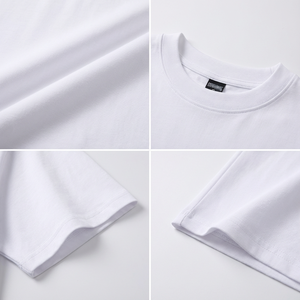 男士街头服饰 <span class=keywords><strong>T</strong></span> 恤 高品质涤棉混纺 260 克 编织环保 纯色设计 印花 - Product Image 4