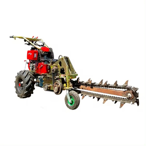 Double Chain Small Hand Trencher Orchard <b>Machine</b> <b>Walking</b> Excavating <b>Machine</b> - Product Image 4