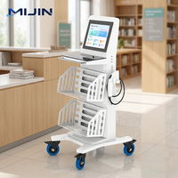 Chariot mobile intelligent de comptage d'inventaire RFID pour bibliothèque, haute efficacité, vérification des stocks de livres, chariot portable de comptage d'actifs, Windows 10