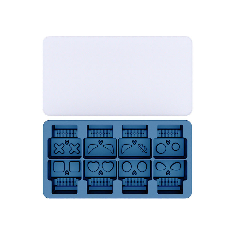 8Pcs Ice Cube Tray-Blue