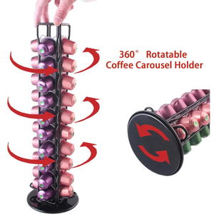 NESPRESSO Soporte para cápsulas de café 40 tabletas Estante giratorio para café Estante de almacenamiento de exhibición - Product Image 2