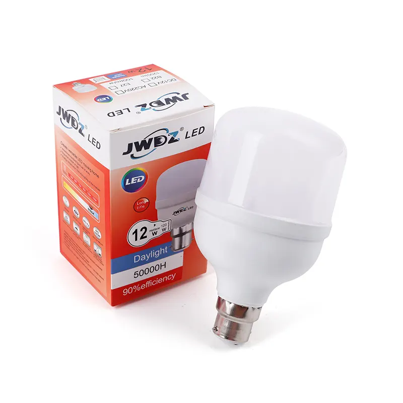 Factory Price 20W 30W 40W 50W 60W B22 E27 E14 flat head high quality indoor Excellent Performance T type 12V led bulb