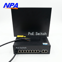 Switch de Red Inteligente Apilable AI PoE de 8 Puertos 10/100Mbps RJ45, Metálico, Resistente a la Lluvia, para Exteriores, IEEE 802.3af/at, Plug&Play, para Cámaras IP