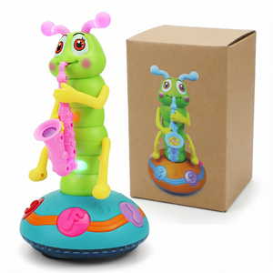 Juguete Musical de Saxofón con Forma de Oruga Bailarina para Niños Pequeños, con Luz y Sonido Eléctricos, Juguetes Educativos Tempranos para Niños - Product Image 1