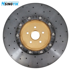 Rotor de disque de rupture en céramique en Fiber de carbone avant Hsingyik pour <span class=keywords><strong>Nissan</strong></span> GT-R R35 V6 380MM - Product Image 2