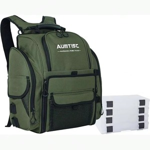Muestra gratuita: Mochila de pesca, mochila para aparejos de pesca con soportes para cañas, bolsa de pesca grande de 20L 600D para almacenamiento de equipo de pesca - Product Image 6