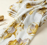 Robe de mariée transparente pour femme en tissu chiffon, jacquard à rayures Dobby, 100 % polyester, infroissable, poids moyen, pour confection de vêtements
