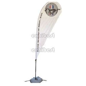 Quảng cáo khuyến mại tổ chức sự kiện ngoài trời Teardrop cờ lông cờ bay bãi biển Cờ biểu ngữ đứng - Product Image 1
