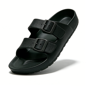 Claquettes d'extérieur pour hommes avec logo personnalisé, en EVA, avec soutien de la voûte plantaire, sangle réglable, antidérapantes, taille 37-47, pour la piscine et la plage - Product Image 4