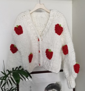 <span class=keywords><strong>Hiver</strong></span> 2021 Nouveau Loose Sweet Pregnant Maternity Hand Knit Sweater Cardigan Jacket Female Sweater for Women - Product Image 4