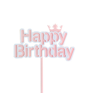 ของตกแต่งเค้กอะคริลิคสำหรับตกแต่งเค้กสุขสันต์วันเกิดรูปตัวอักษรสีชมพูน้ำผึ้งและความหวานสำหรับการอบเค้กของตกแต่ง - Product Image 5