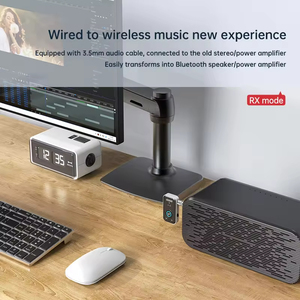 Nuevo Mini <span class=keywords><strong>Adaptador</strong></span> <span class=keywords><strong>de</strong></span> Audio Inalámbrico <span class=keywords><strong>Bluetooth</strong></span> con Entrada AUX <span class=keywords><strong>de</strong></span> 3.5MM y Óptica, con Micrófono, Amplificador Estéreo, Llamadas Manos Libres <span class=keywords><strong>para</strong></span> Auto, TV y Teléfono - Product Image 4