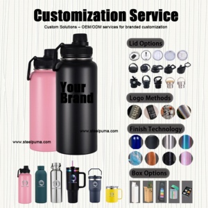 12Oz 18Oz 25Oz 32Oz 40Oz 304 Khác Nhau Có Nắp Đậy Biểu Tượng Tùy Chỉnh Thể Thao Uống Chai Thép Không Gỉ Chân Không Cách Nhiệt Chai Nước Cho Phòng Tập Thể Dục - Product Image 5