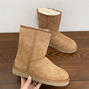 <span class=keywords><strong>Botas</strong></span> de Piel de Oveja de Primera Calidad Directo de Fábrica, Elegantes y Clásicas <span class=keywords><strong>Botas</strong></span> de Nieve <span class=keywords><strong>UGGS</strong></span> para <span class=keywords><strong>Mujer</strong></span>, <span class=keywords><strong>Botas</strong></span> Cálidas Antideslizantes para Otoño e Invierno - Product Image 1
