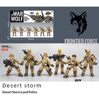 Figura de acción militar transfronteriza de 10 cm con articulaciones desmontables, soldado móvil de plástico con armas de juguete para niños