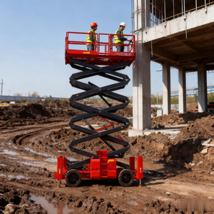 Plataforma de trabajo aéreo Plataforma elevadora de tijera Elevador de tijera áspero sobre orugas 6m 8M 12m 14m 16m - Product Image 1