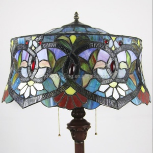 Lámpara de pie LED tradicional LongHuiJing de 18 pulgadas con pantalla de cristal tintado - Envío directo, iluminación en stock - Product Image 2